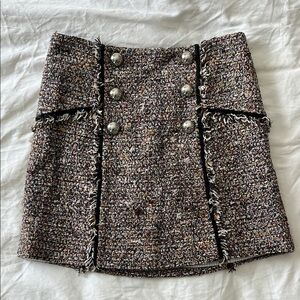 New w tags Veronica Beard Tweed Skirt with Button Detail